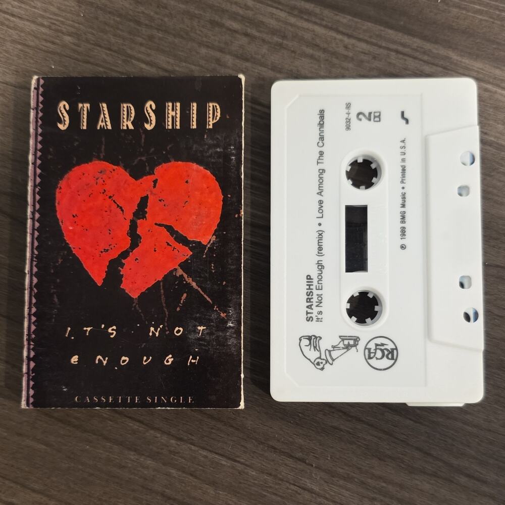 Starship It’s Not Enough Cassette Single Vintage 1989 RCA BMG Tape